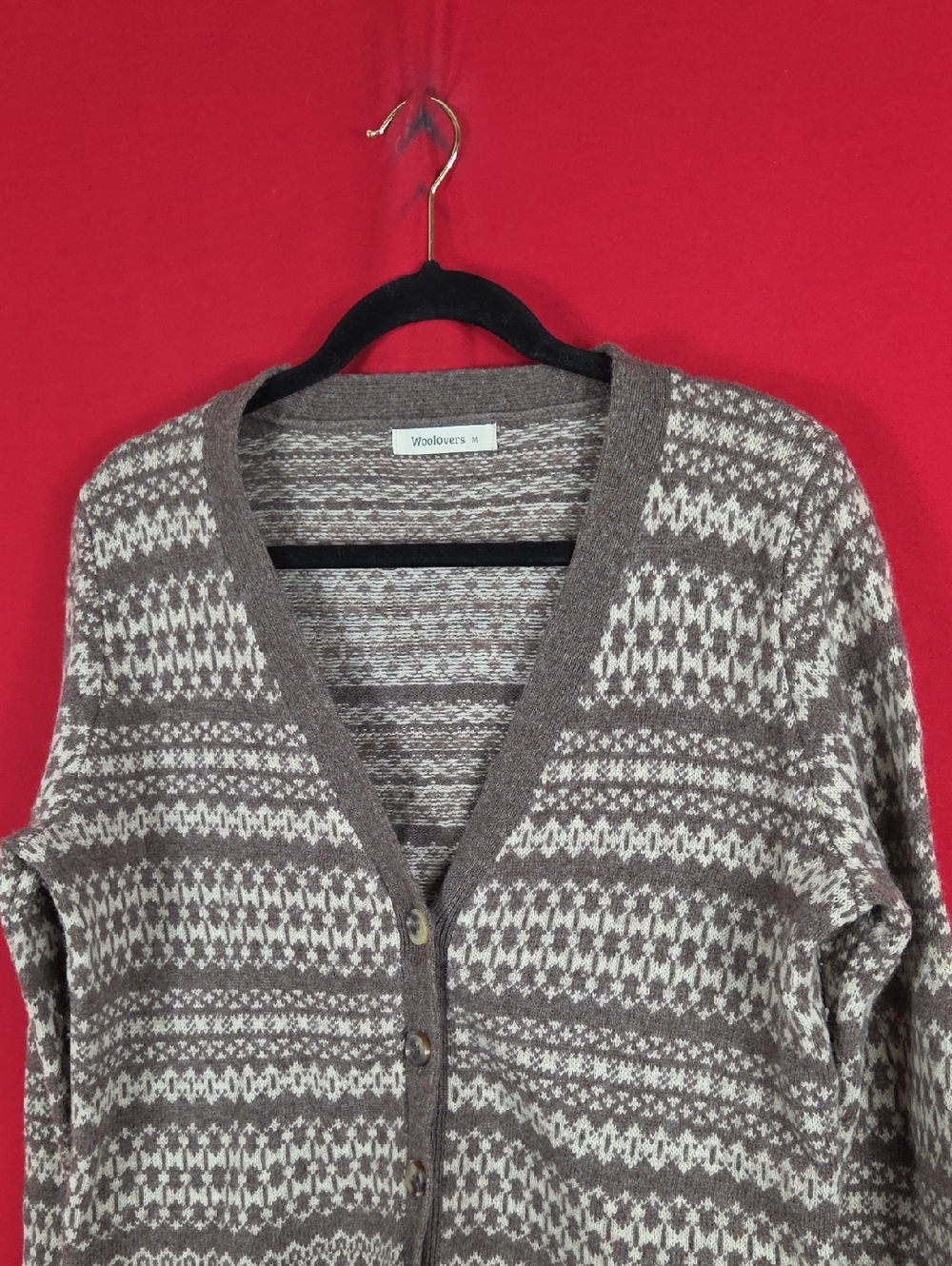 WOOLOVERS Lambswool Cardigan Womens Size Medium - Picture 2 of 7
